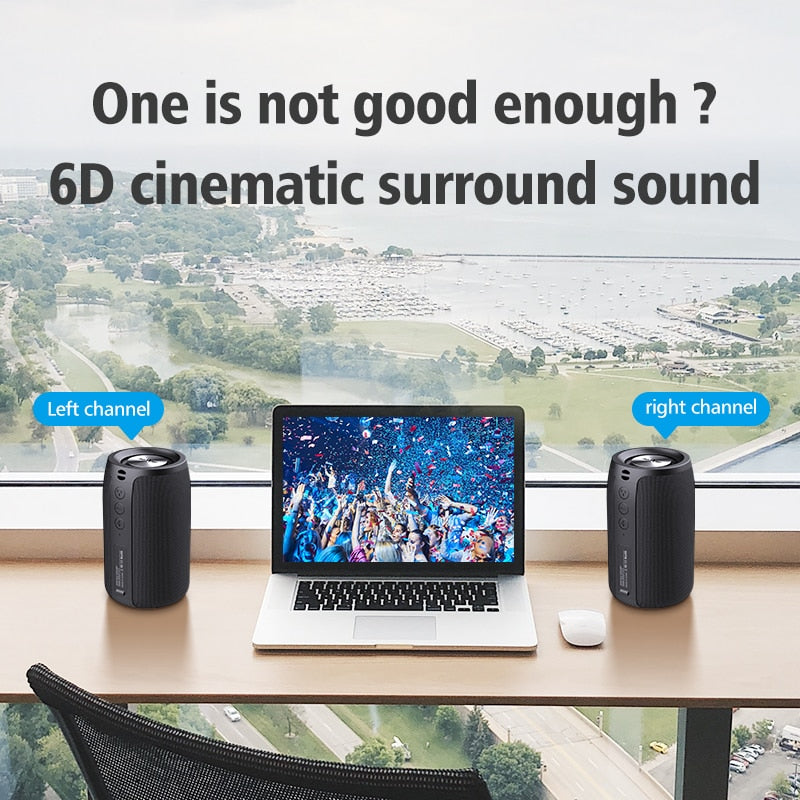 Speaker - ZEALOT S32 Bluetooth Speaker Wireless Portable HIFI Waterproof Outdoor Stereo Music Center