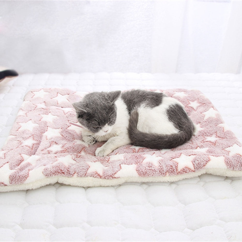 Pet Fleece Flannel Blanket - Soft Thick Pet Bed Mat Cats & Dogs