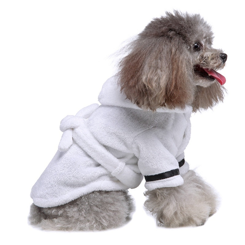 Pet Dog Bathrobe - Soft Bath Drying Towel for Cats & Dogs