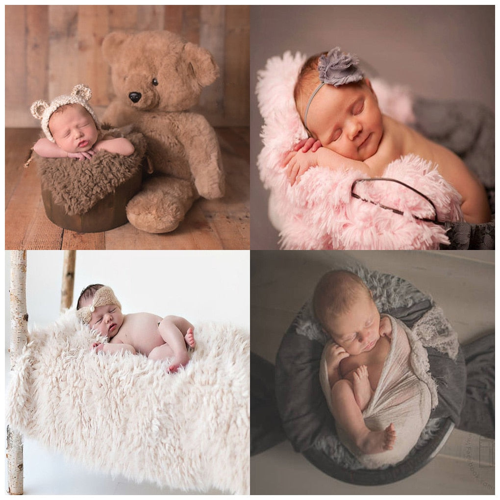 Throw - Soft Faux Fur Baby Blanket (Sleeping Swaddle Blanket)