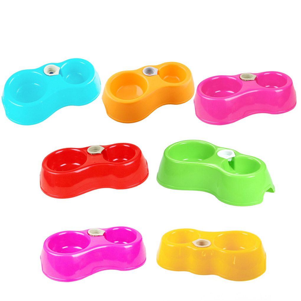 Pet Dual Port Automatic Water Dispenser Feeder and Pet Food Dish Bowl for Cats & Dogs
