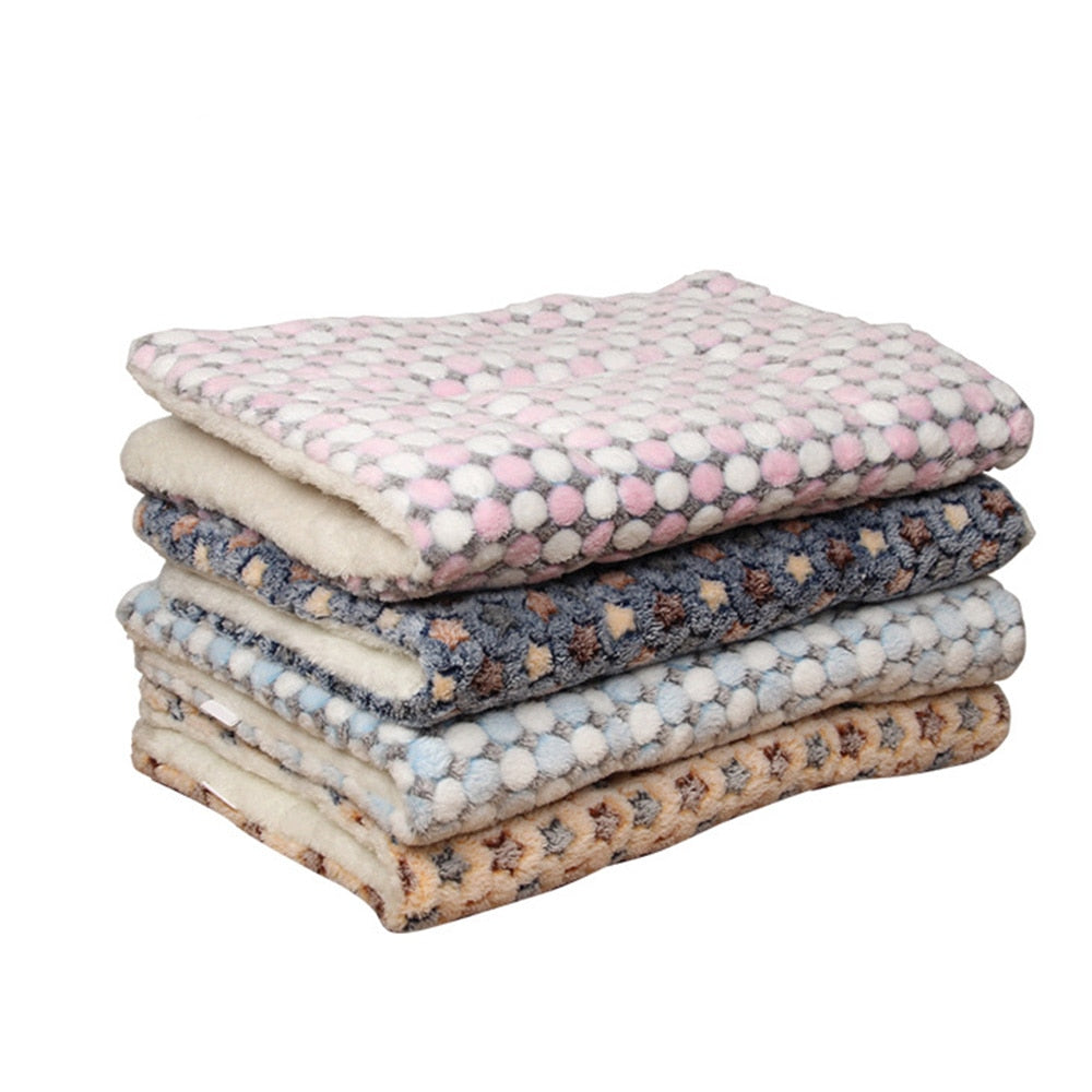 Pet Fleece Flannel Blanket - Soft Thick Pet Bed Mat Cats & Dogs
