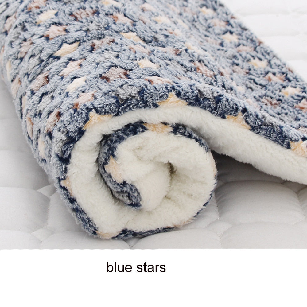 Pet Fleece Flannel Blanket - Soft Thick Pet Bed Mat Cats & Dogs