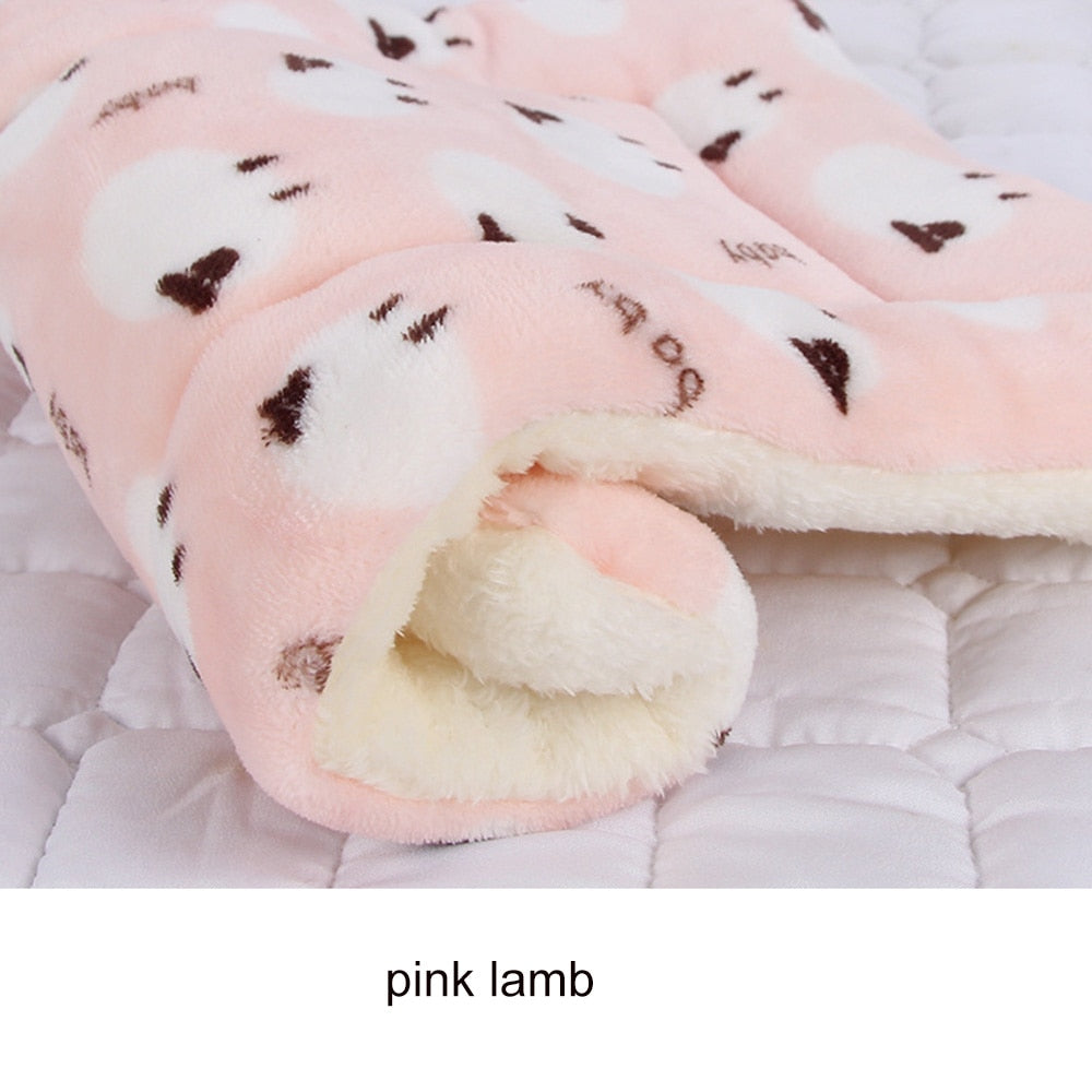 Pet Fleece Flannel Blanket - Soft Thick Pet Bed Mat Cats & Dogs