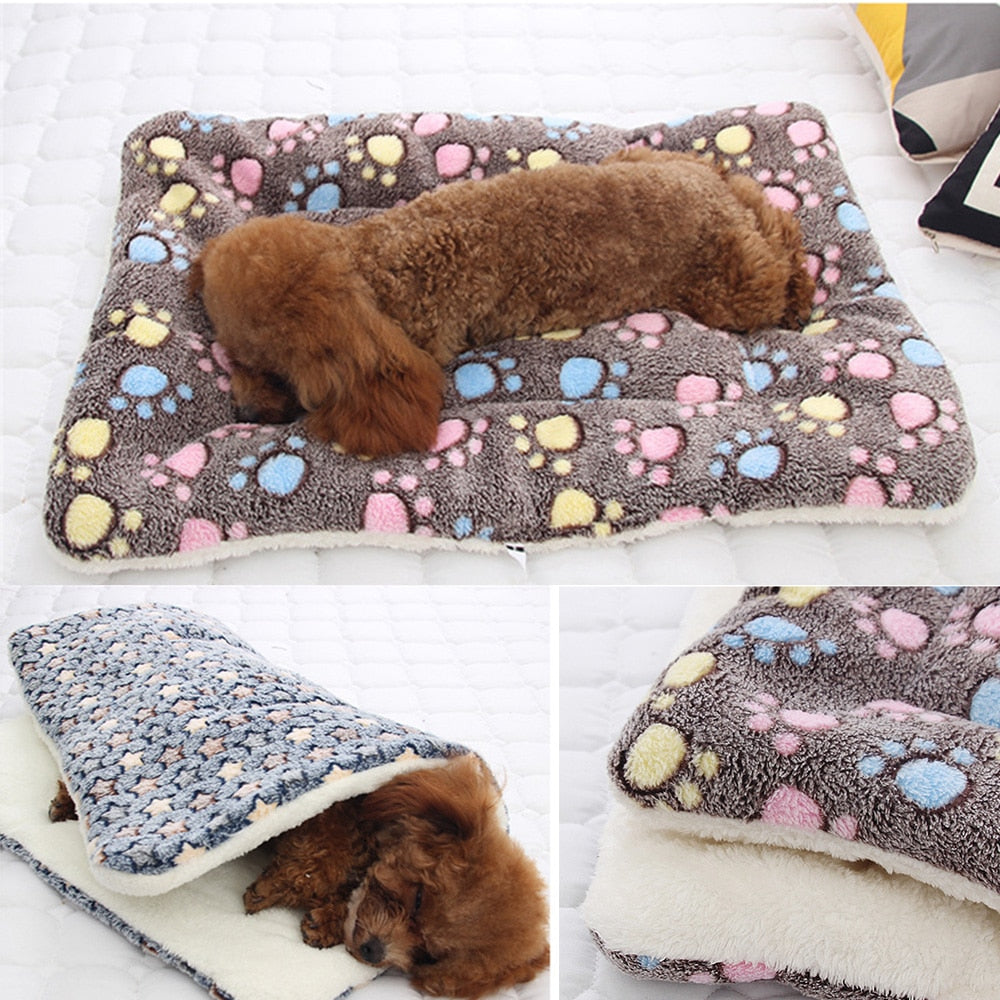 Pet Fleece Flannel Blanket - Soft Thick Pet Bed Mat Cats & Dogs