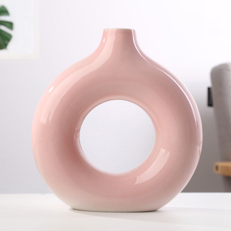Decorative Flower Vase - Boho Circle Style