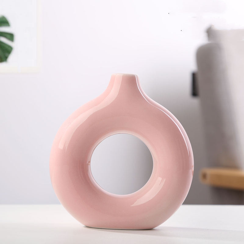 Decorative Flower Vase - Boho Circle Style
