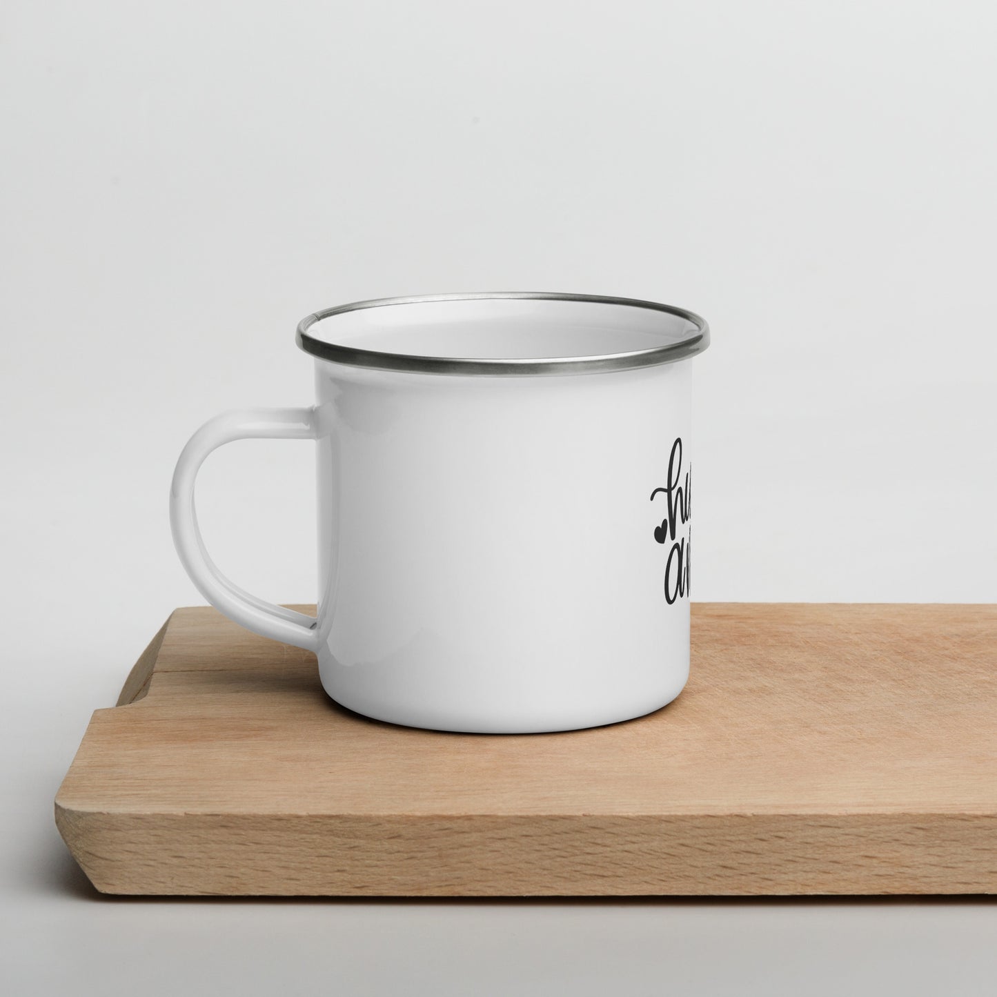 Decorative Enamel Mug - Hug in a Mug