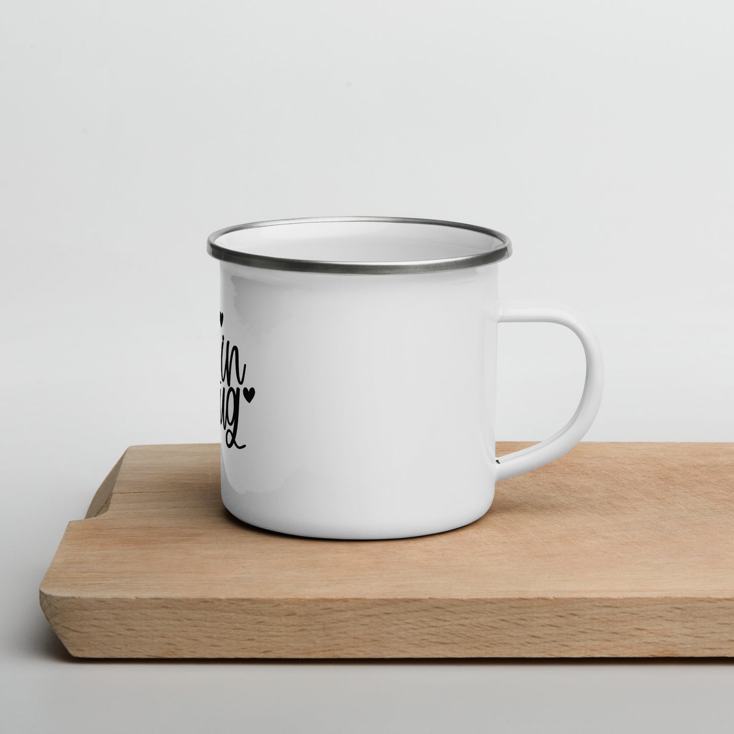 Decorative Enamel Mug - Hug in a Mug