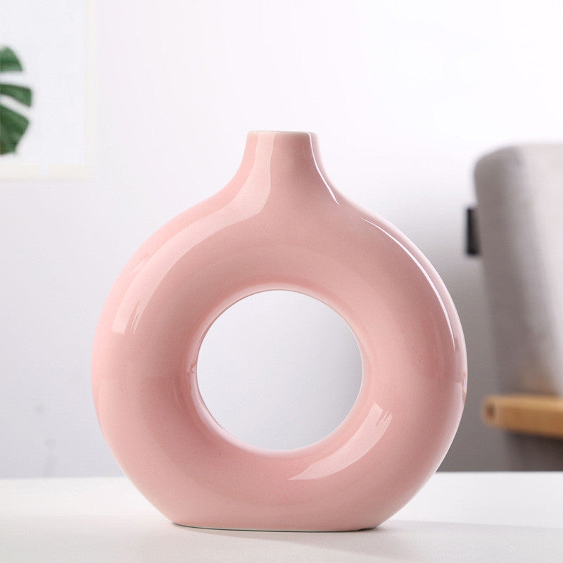 Decorative Flower Vase - Boho Circle Style