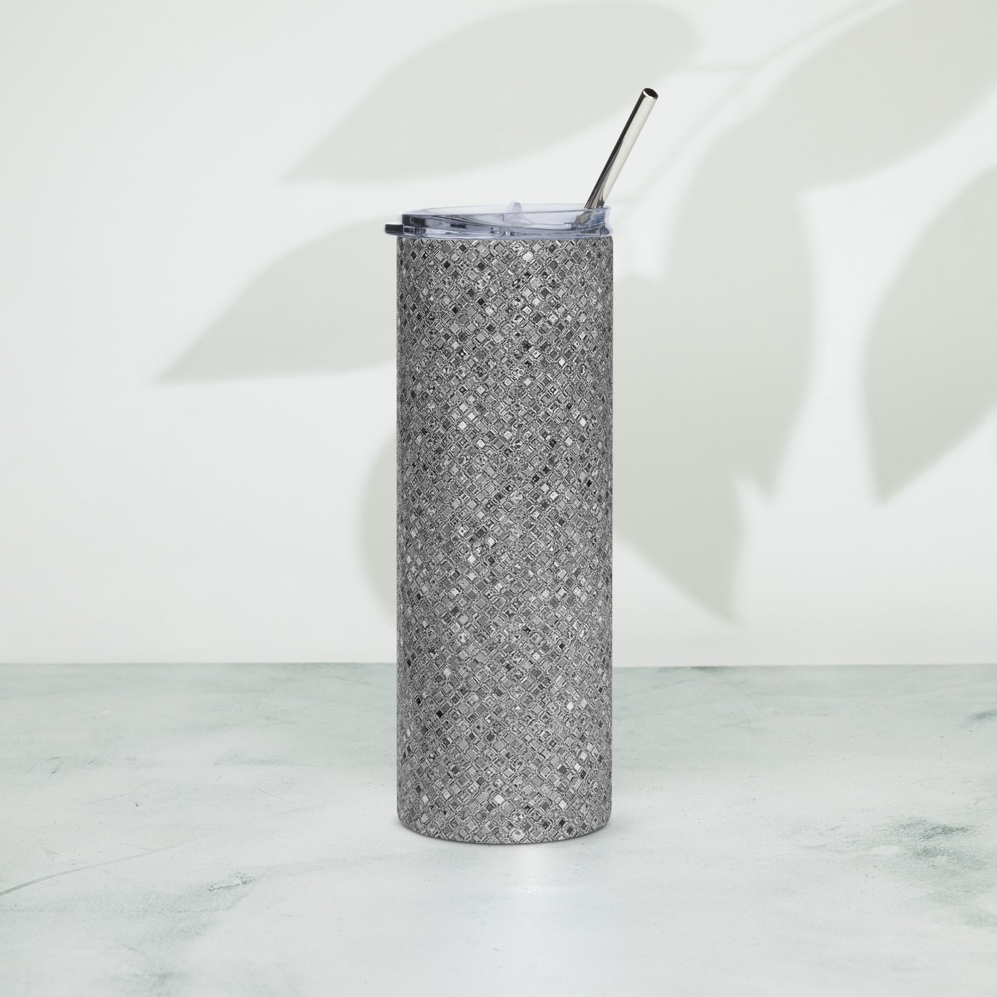 Stainless Steel Silver Decorative Tumbler