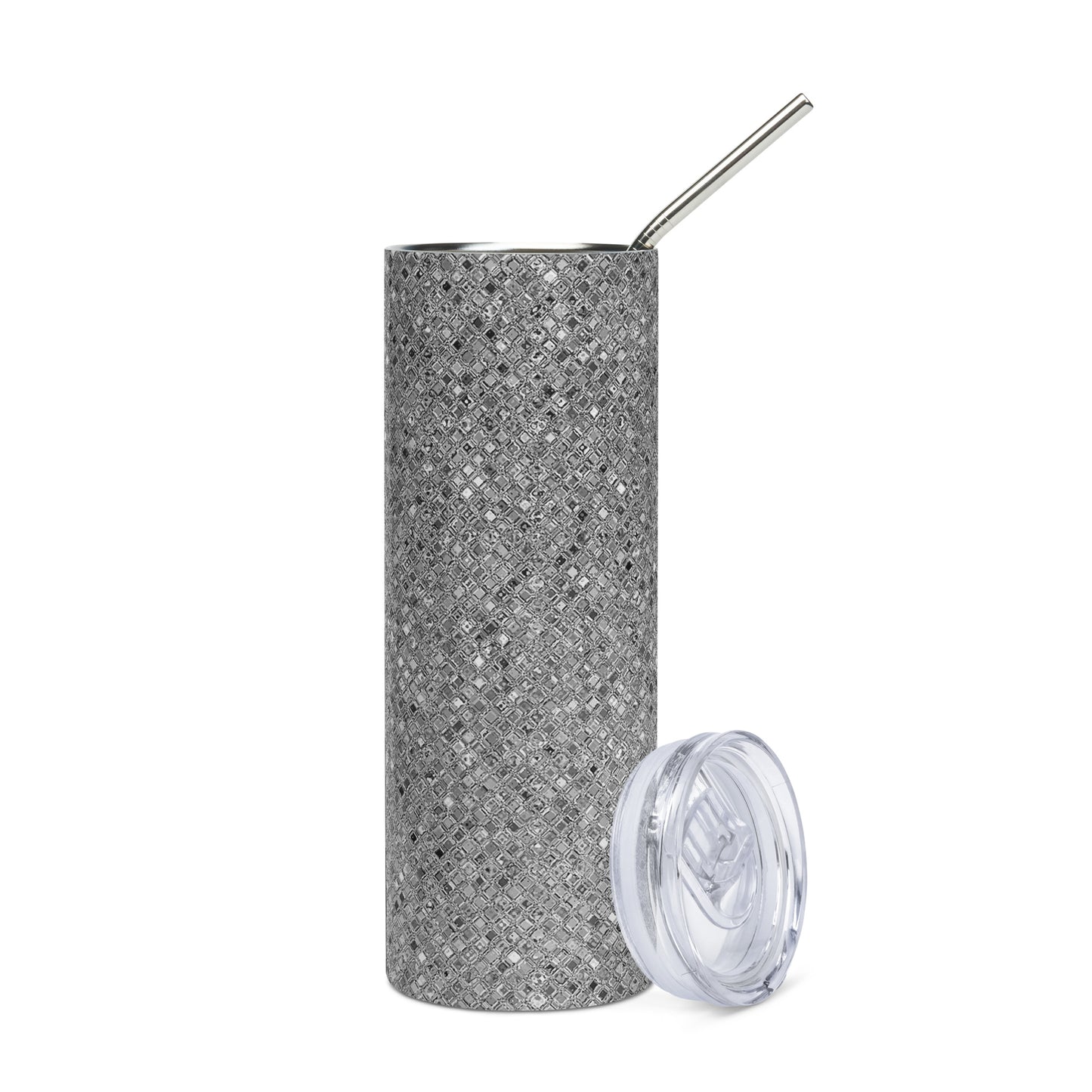 Stainless Steel Silver Decorative Tumbler