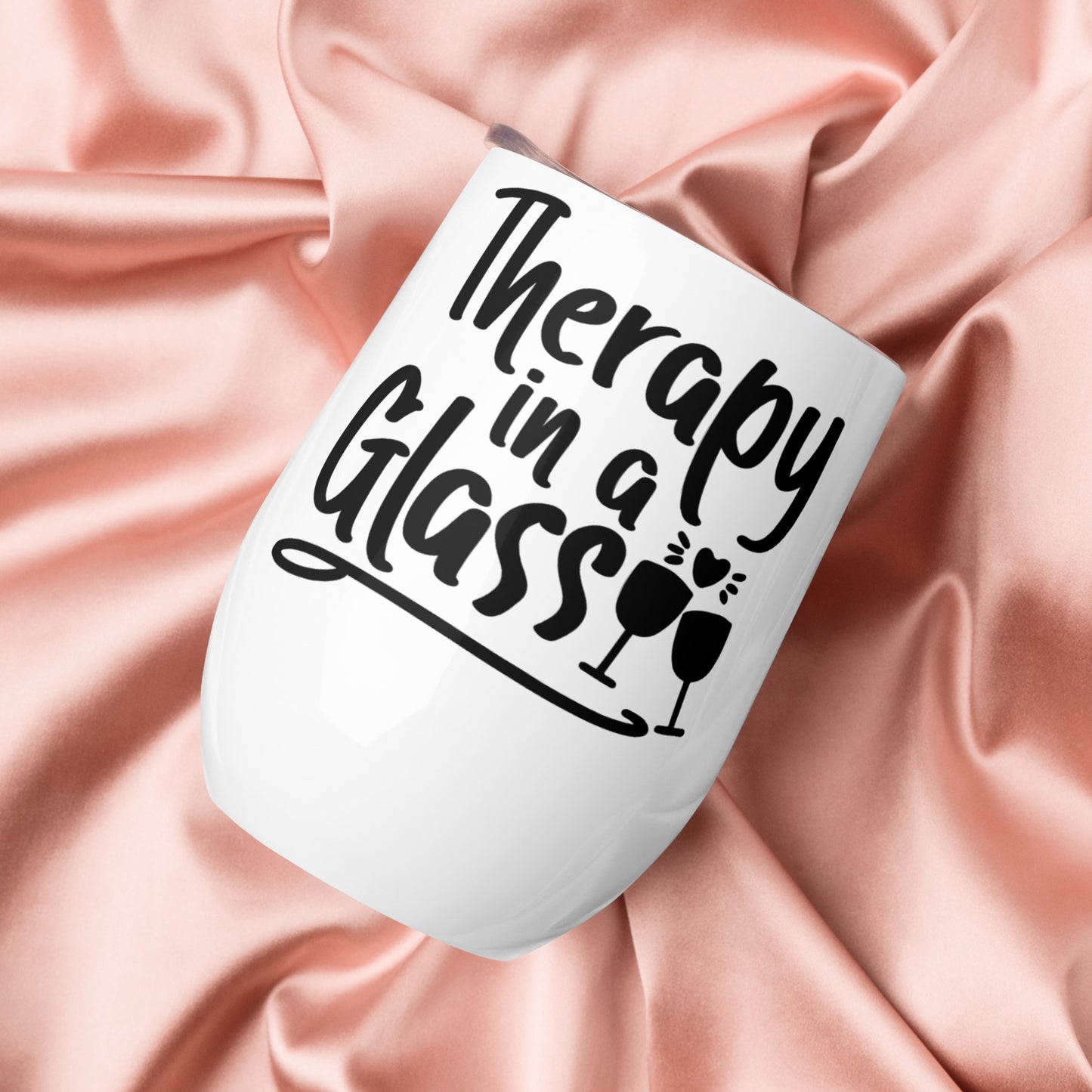 Decorative Wine Tumbler - Therapy in a Glass