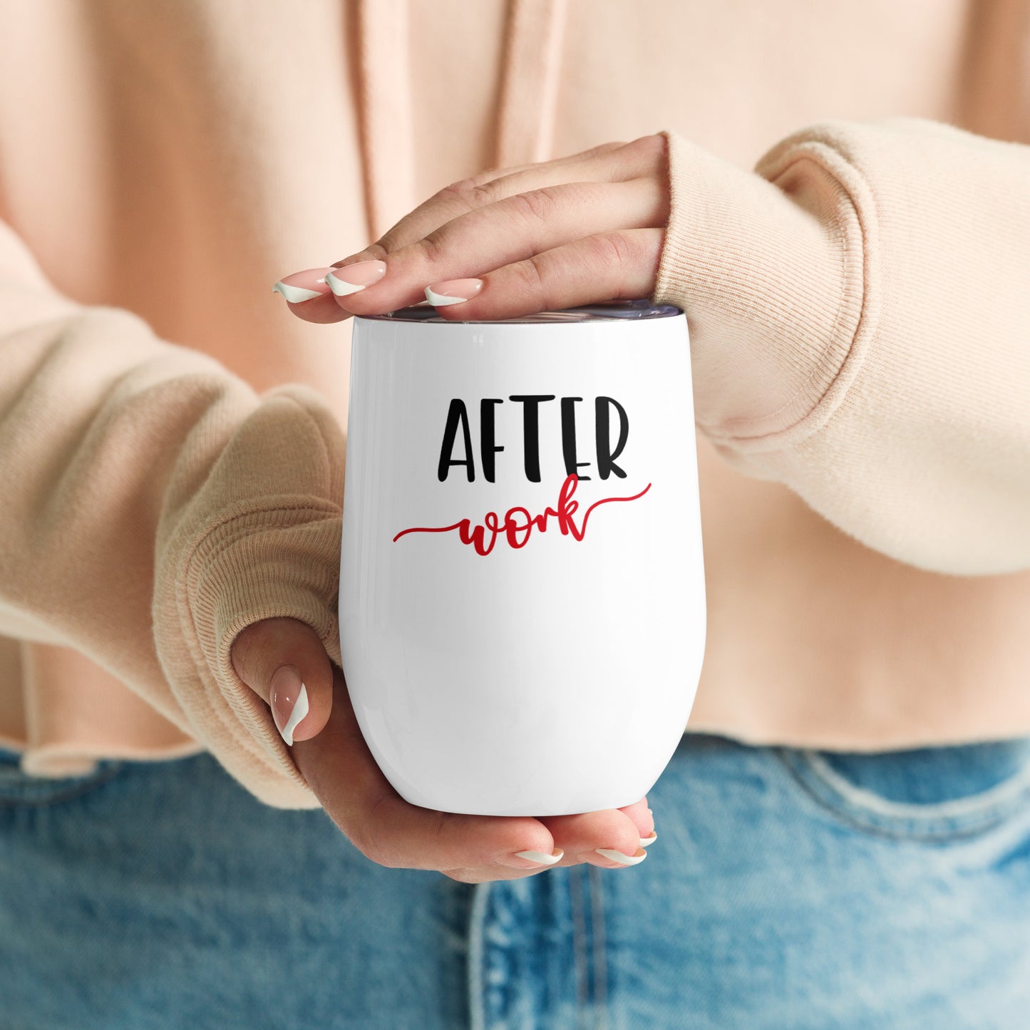 Decorative Wine Tumbler - After Work Wine