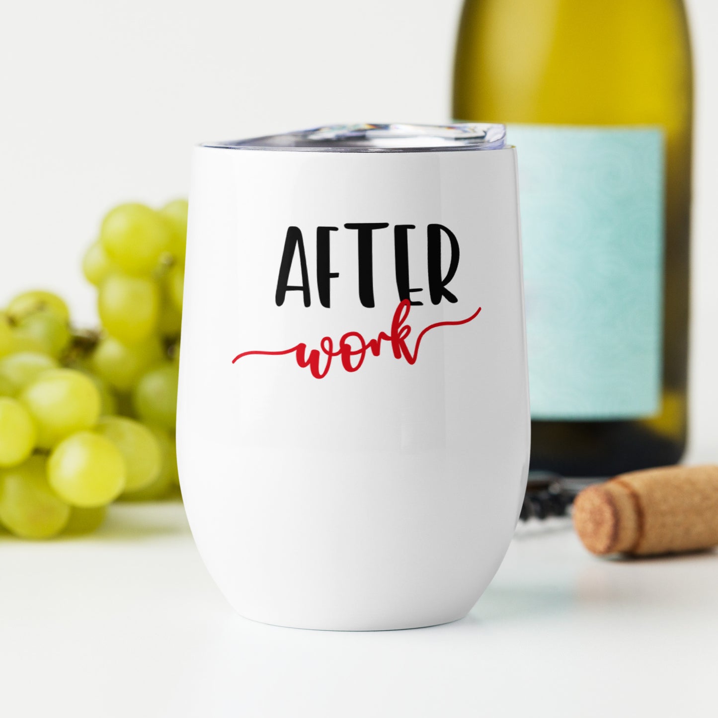 Decorative Wine Tumbler - After Work Wine