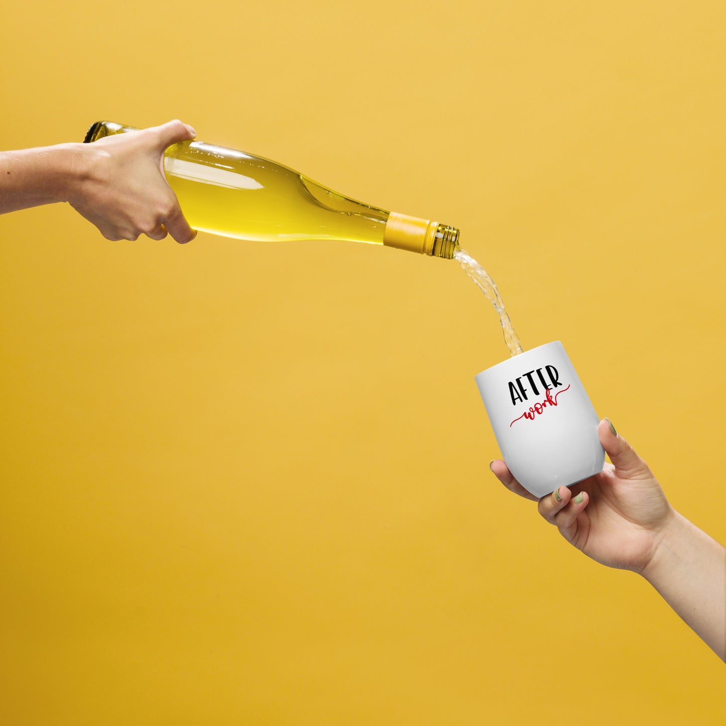 Decorative Wine Tumbler - After Work Wine