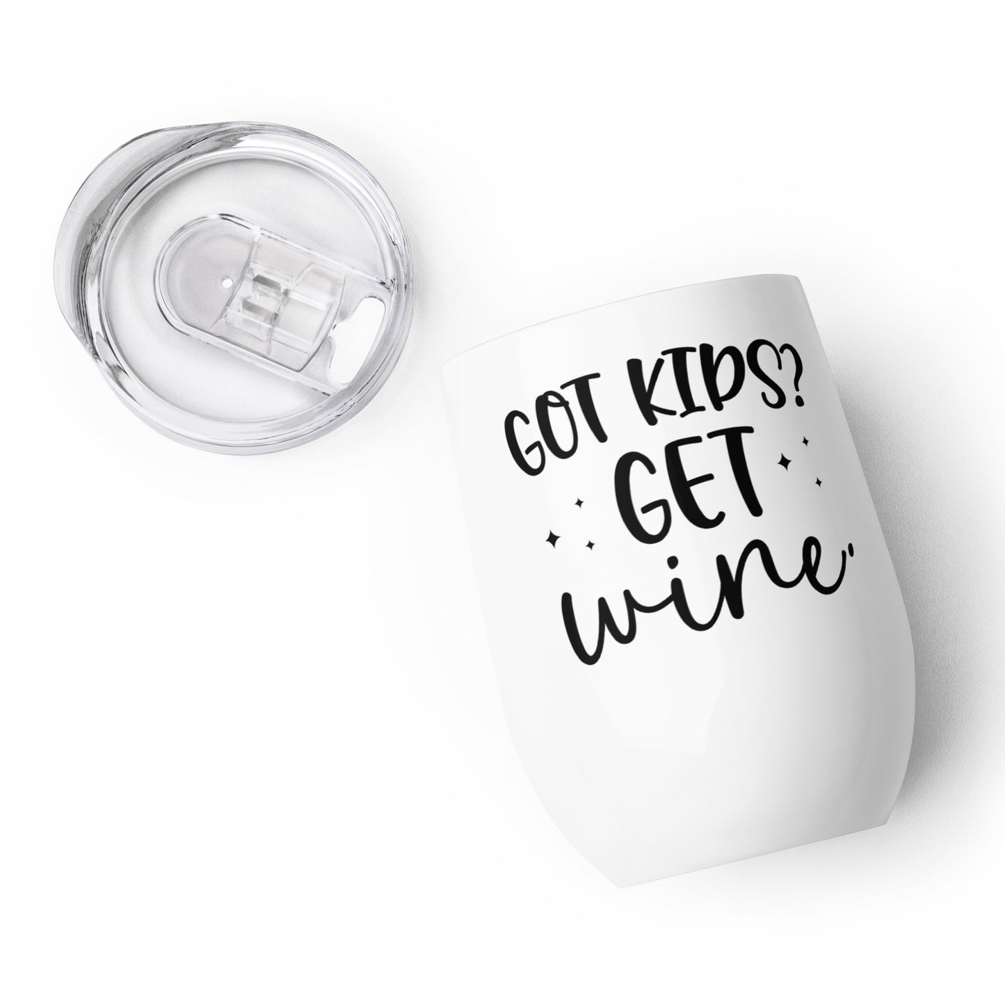 Decorative Wine Tumbler - Got Kids Get Wine