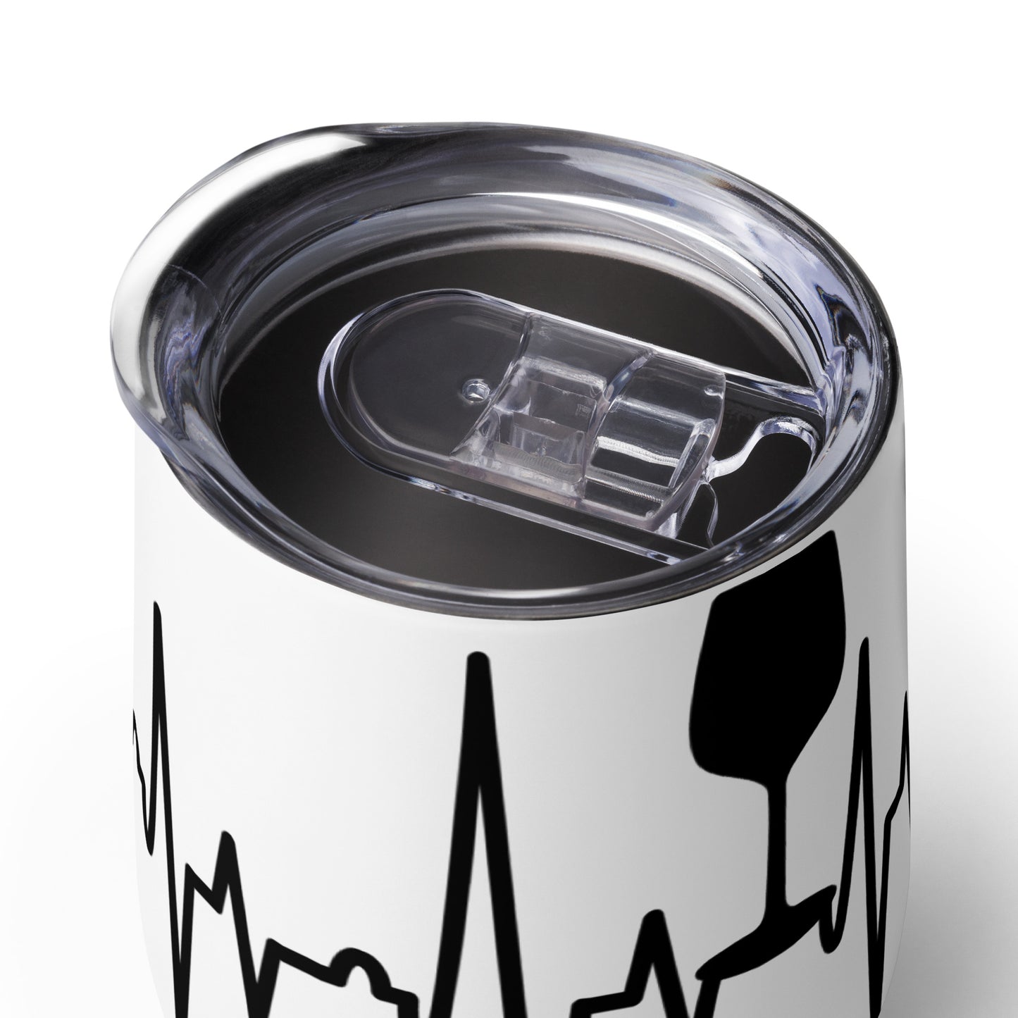 Decorative Wine Tumbler - Heartbeat