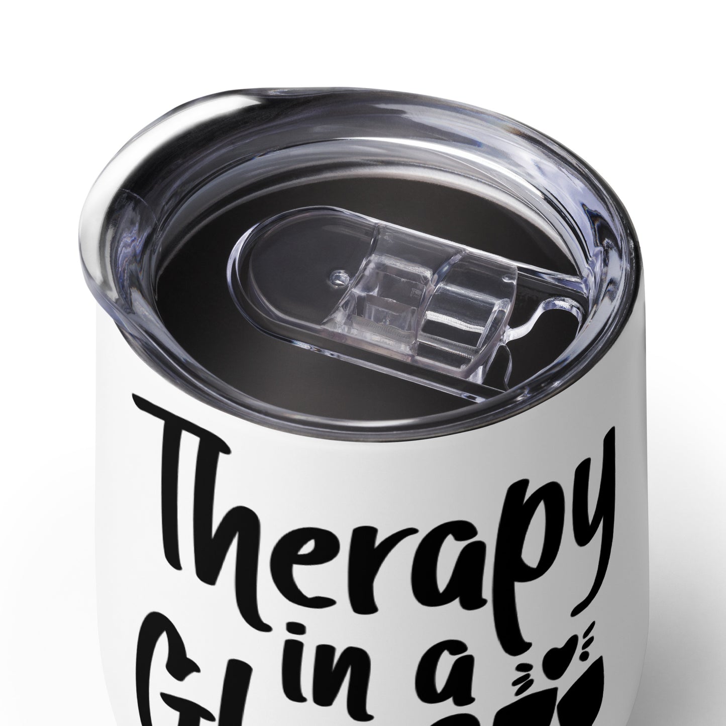 Decorative Wine Tumbler - Therapy in a Glass