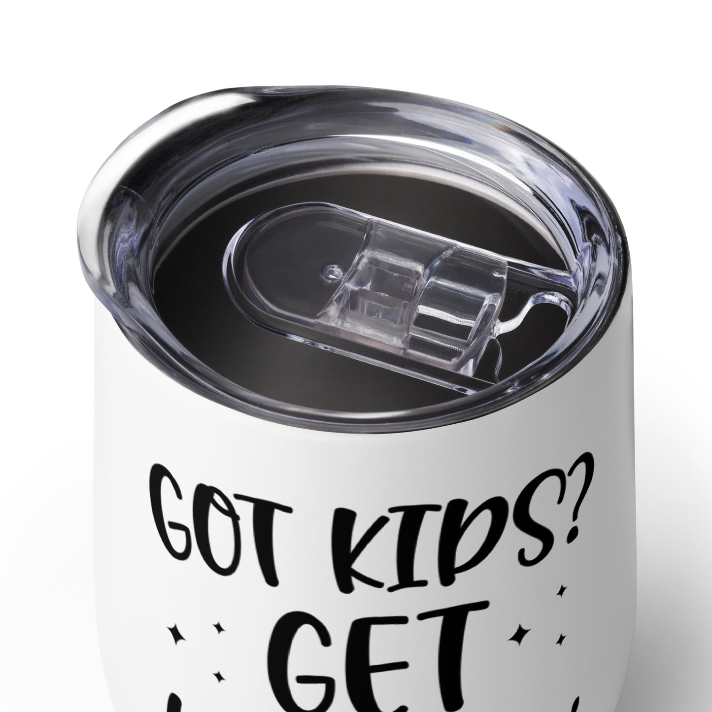 Decorative Wine Tumbler - Got Kids Get Wine