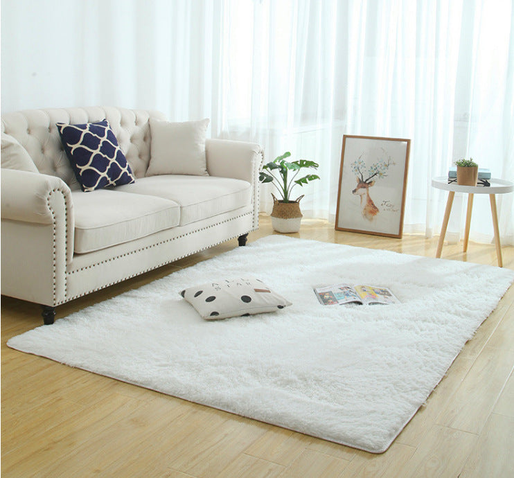 Silky Fluffy Carpet Modern Home Decor Long Plush Shaggy Rug