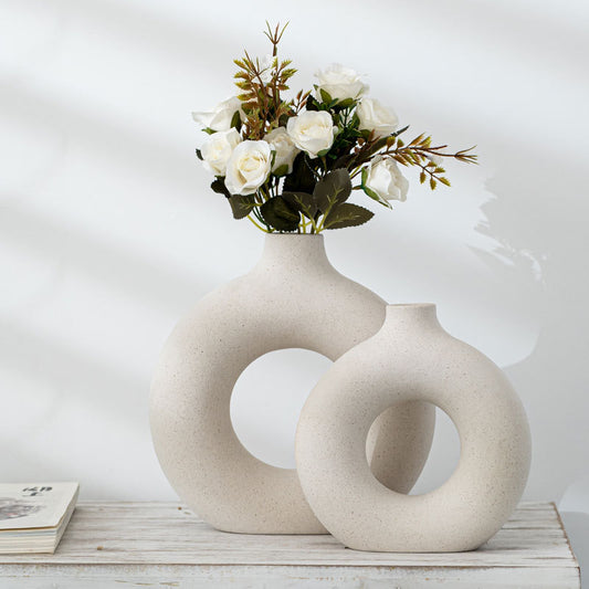 Decorative Flower Vase - Boho Circle Style