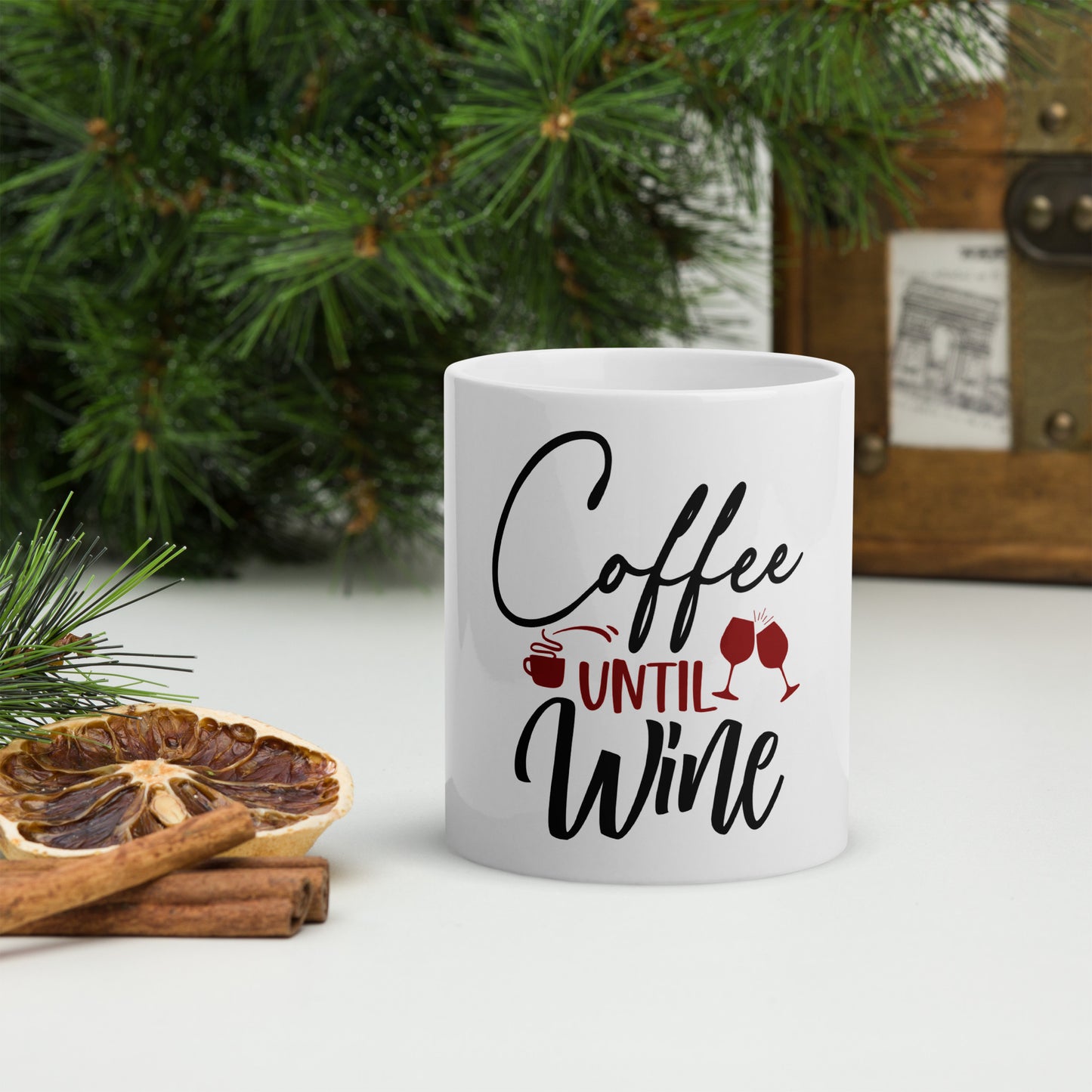 Decorative Mug - Coffee Until Wine