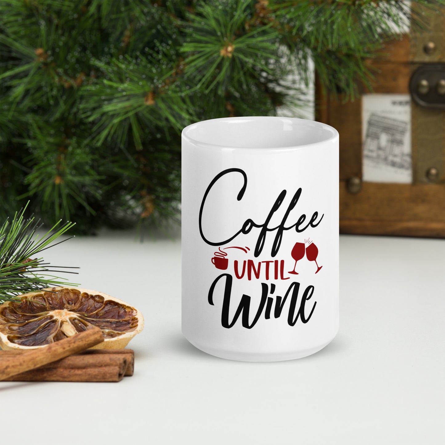 Decorative Mug - Coffee Until Wine