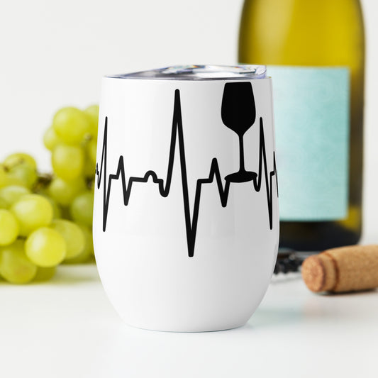 Decorative Wine Tumbler - Heartbeat