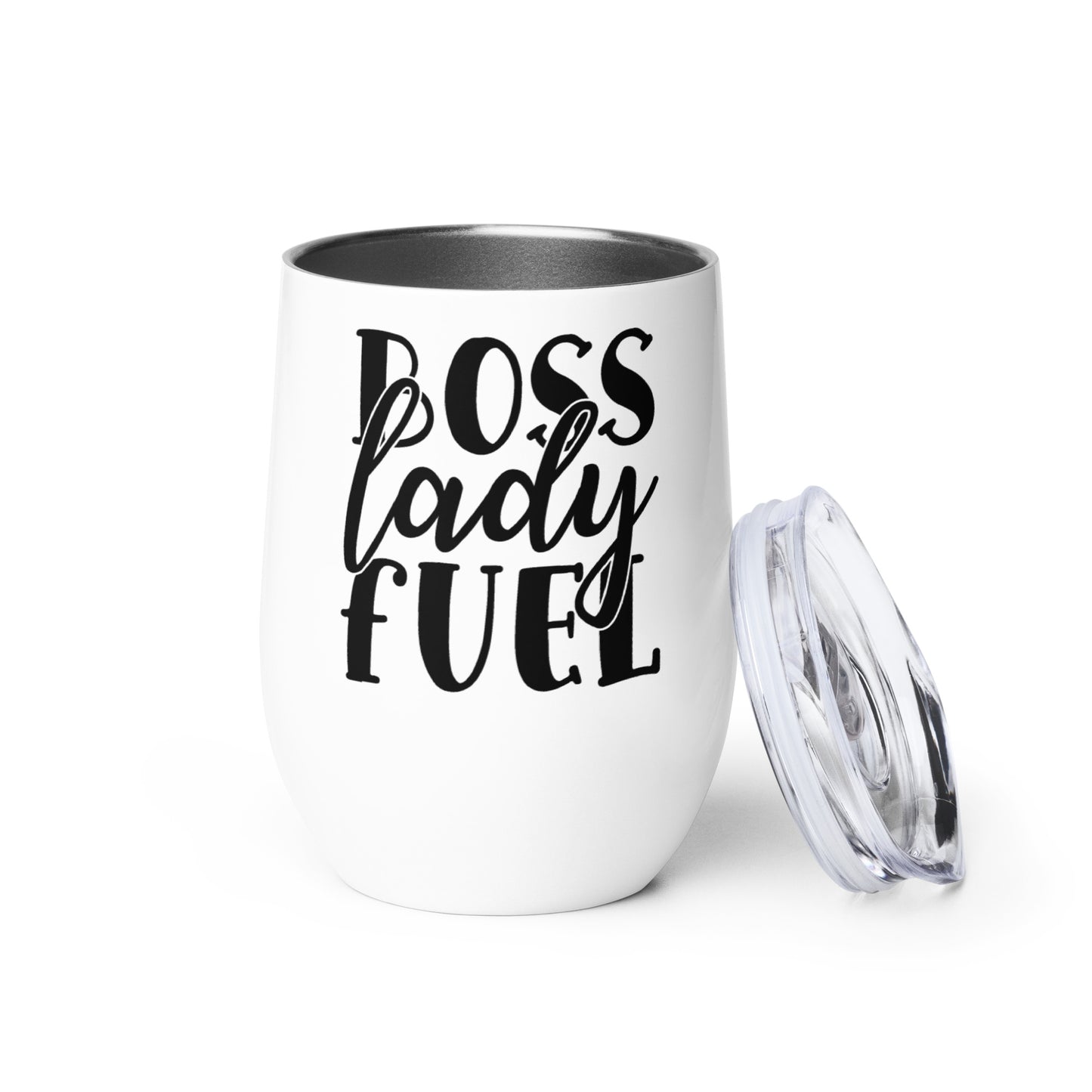 Decorative Wine Tumbler - Boss Lady Fuel